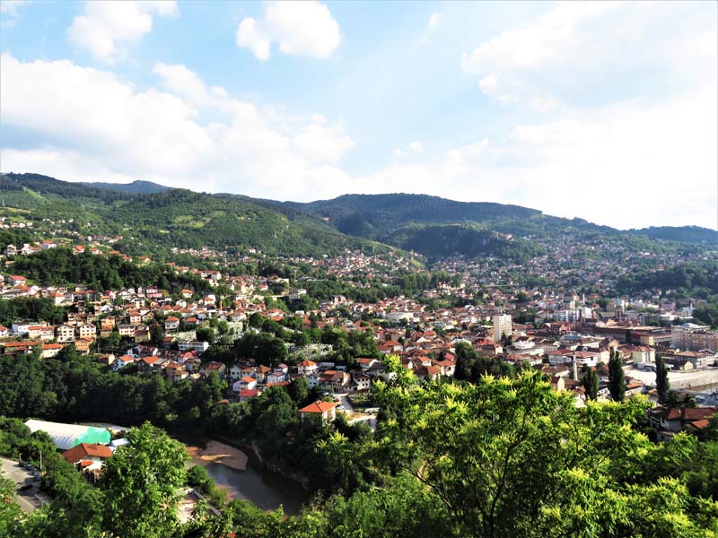 aerial city view