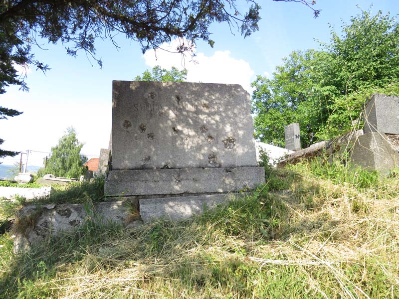 deteriorated headstone