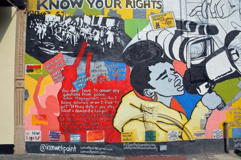 Know Your Rights mural in Harlem