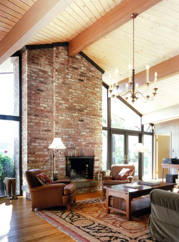 living room interior with fireplace